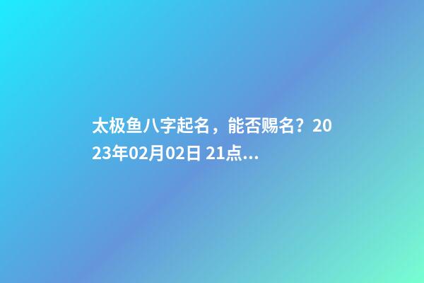 太极鱼八字起名，能否赐名？2023年02月02日 21点39分 男